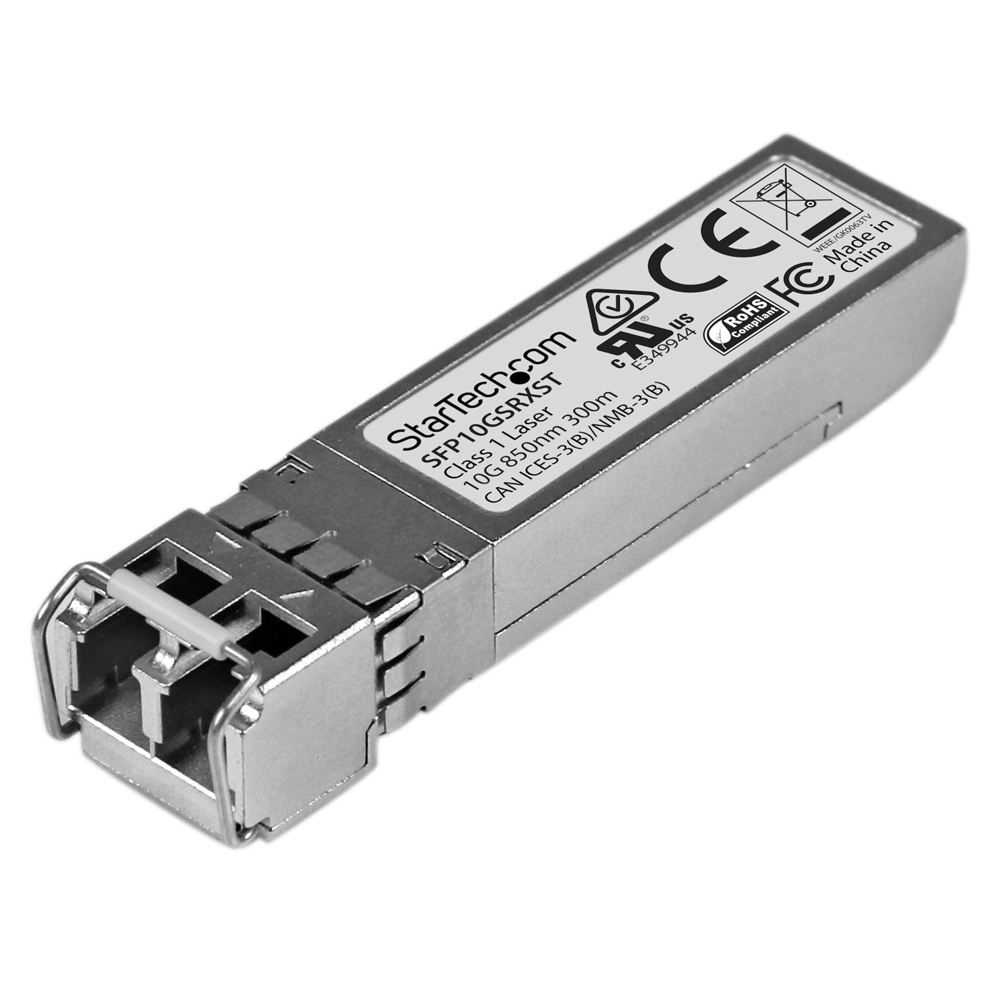 StarTech.com Cisco SFP-10G-SR-X Compatible SFP+ Transceiver Module - 10GBASE-SR~Cisco SFP-10G-SR-X Compatible SFP+ Module - 10GBASE-SR - 10GbE Multimode Fiber MMF Optic Transceiver - 10GE Gigabit Ethernet SFP+ - LC 300m - 850nm - DDM Cisco Firepower, ASR9  - Networking - StarTech.com