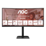 AOC E4 CU34E4CV computer monitor 86.4 cm (34") 3440 x 1440 pixels UltraWide Quad HD LCD Black
