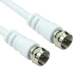 Cables Direct F M/M, 2m coaxial cable White