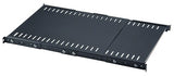 Intellinet 19" Fixed Extending Shelf, 1U Extending Fixed Shelf, 550mm to 1000mm, Steel, Max 45kg, Black, Three Year Warranty