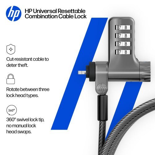 HP Universal Resettable Combination Cable Lock