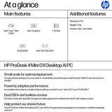 HP ProDesk 4 Mini G1i Intel Core Ultra 7 265T 16 GB DDR5-SDRAM 1 TB SSD Windows 11 Pro Mini PC AI PC Black