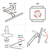 Ergotron LX Pro Series 45-708-293 monitor mount / stand 86.4 cm (34") Desk Grey