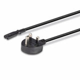 Lindy 3m UK 3 Pin Plug To IEC C7 Mains Power Cable, Black