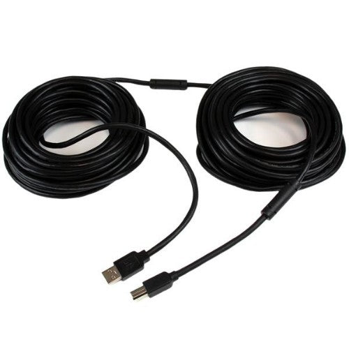 StarTech.com 65ft (20m) Active USB 2.0 A to B Cable, Long USB Cable, USB Printer Cable, 1x USB A (M), 1x USB B (M), Black