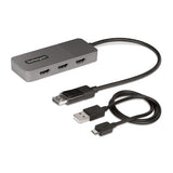 StarTech.com 3-Port MST Hub - DisplayPort to 3x HDMI, Triple 4K 60Hz Monitors, DP 1.4 Multi-Monitor Video Adapter, 1ft (30cm) Built-in Cable, USB Powered, Windows Only