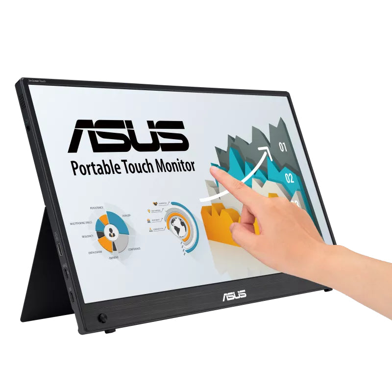 ASUS ZenScreen MB16AMTR computer monitor 39.6 cm (15.6") 1920 x 1080 pixels Full HD LCD Touchscreen Black  - Monitors & Accessories - ASUS