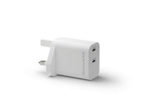 dbramante1928 re-charge - UK Wall Charger 2xUSB-C 25W - W