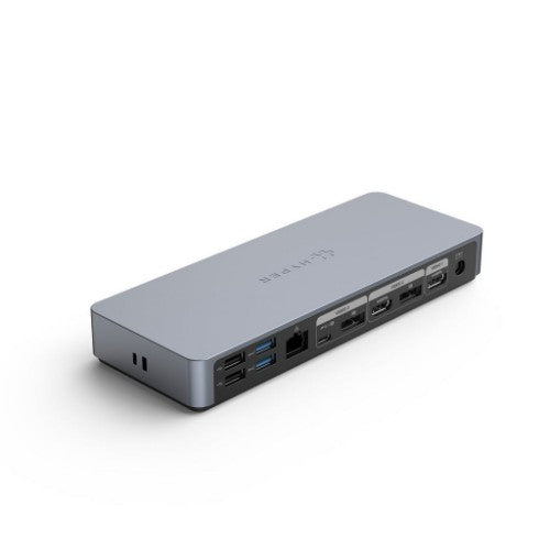 HYPER HD-GD1000-EU laptop dock/port replicator Docking USB 3.2 Gen 1 (3.1 Gen 1) Type-C Silver