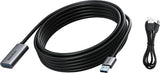 Vision TC 5MUSB3.0EXT+/BL USB cable USB 3.2 Gen 1 (3.1 Gen 1) 5 m USB A Black, Silver