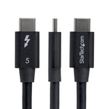 StarTech.com 2.6ft (80cm) Right Angle Thunderbolt 5 Cable, 80Gbps/Up to 120Gbps, 240W PD, 8K 60Hz, Certified Thunderbolt Cable, Compatible w/Thunderbolt 4/USB4/USB-C