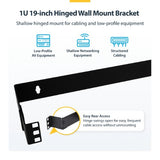 StarTech.com 1U 19in Hinged Wall Mounting Bracket for Patch Panels