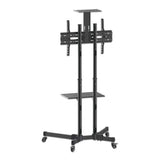 Manhattan Trolley Mount Stand for TV & Monitors, For screens 37" to 65", VESA compatibility: all between 200x200 to 600x400mm - check the dimensions of the four mounting holes on back of screen to ensure it fits, Max 40kg, Black, LFD, Bracket, Lifetime Wa