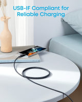 Anker Braided USB-C to USB-C Charging Cable 0.9 m, Black