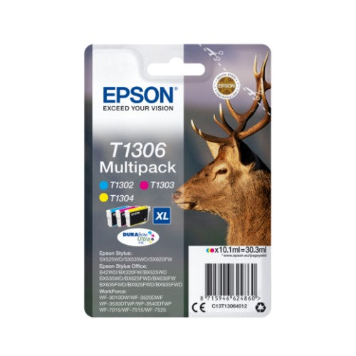 Epson C13T13064510/T1306 Ink cartridge multi pack C,M,Y XL EasyMail 3x10.1ml Pack=3 for Epson Stylus BX 320/SX 525/WF 3500