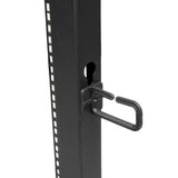 StarTech.com 4-Post 25U Mobile Open Frame Server Rack, Four Post 19in Network Rack with Wheels, Rolling Rack with Adjustable Depth for Computer/AV/Data/IT Equipment - Casters, Leveling Feet or Floor Mounting