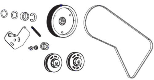 Zebra Kit Main Drive System (includes new design pulleys and belt for all dpi) ZT600 Series