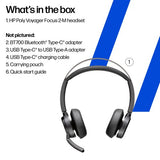 HP Poly Voyager Focus 2-M USB-C-C Headset USB-C/A Adapter Poly+ 3years