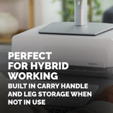 Fellowes Computer Monitor Stand with 3 Height Adjustments - Breyta Monitor Riser with Cable Management - Ergonomic Adjustable Monitor Stand for Computers - Max Weight 15KG - White