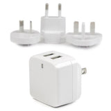 StarTech.com Dual-Port USB Wall Charger - International Travel - 17W/3.4A - White