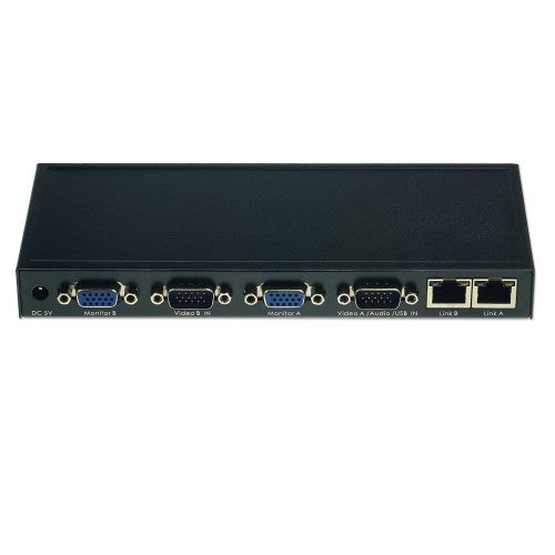 Lindy 200m CAT5 KVM Extender, Dual VGA, USB & Audio