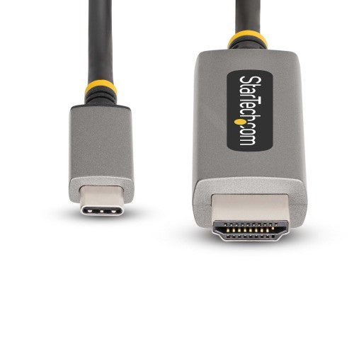 StarTech.com 3ft (1m) USB-C to HDMI Adapter Cable, 8K 60Hz, 4K 144Hz, HDR10, USB Type-C to HDMI 2.1 Video Converter Cable, USB-C DP Alt Mode/USB4/Thunderbolt 3/4 Compatible - USB-C Laptop to HDMI Monitor