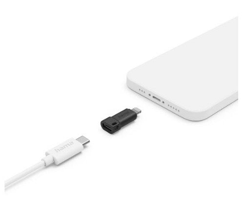 Hama USB-C Adapter to Apple Lightning Plug, MFI, black