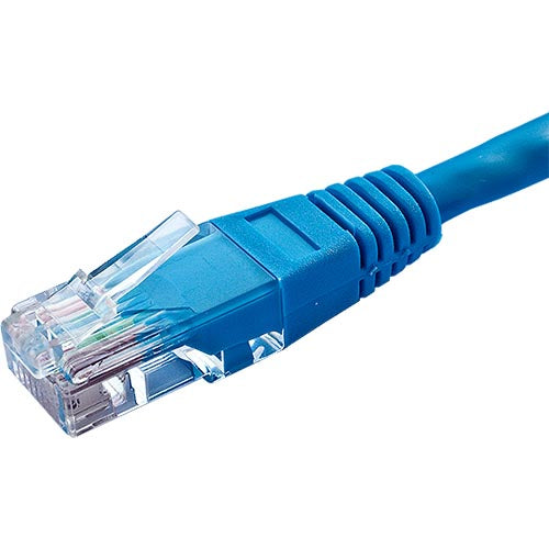 Cablenet 0.3m Cat6 RJ45 Blue U/UTP PVC 24AWG Flush Moulded Booted Patch Lead  - Computer Cables - Cablenet