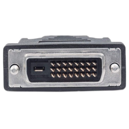 Manhattan HDMI to DVI-D 24+1 Cable, 1.8m, Male to Male, Black, Dual Link, Compatible with DVD-D, Lifetime Warranty, Equivalent to HDMIDVIMM6