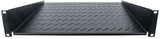 Intellinet 19" Cantilever Shelf, 2U, 2-Point Front Mount, 400mm Depth, Vented, Max 25kg, Black, Three Year Warranty