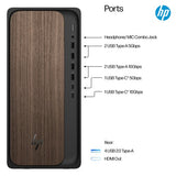 HP OmniDesk AI M03-0003na PC Intel Core Ultra 7 265 16 GB DDR5-SDRAM 1 TB SSD Windows 11 Home Tower AI PC Wood