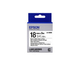Epson C53S655012/LK-5WBW Ribbon black on white extra adhesive 18mm x 9m for Epson LabelWorks 4-18mm/24mm/36mm/6-18mm/6-24mm