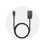 Kensington DisplayPort 1.2 (M) to VGA (M) passive unidirectional cable, 1.8m (6ft)