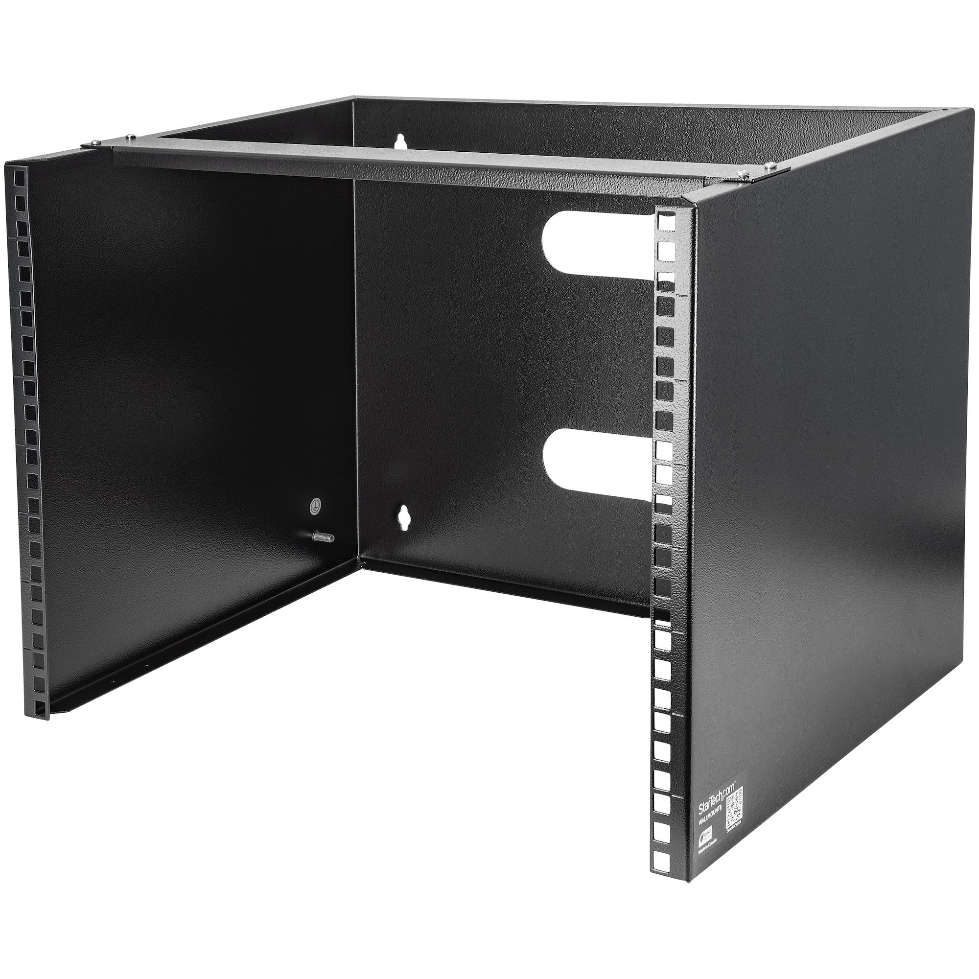 8U Wall Mount Network Rack - 14 Inch Deep (Low Profile) - 19" Patch Panel Bracket for Shallow Server and IT Equipment