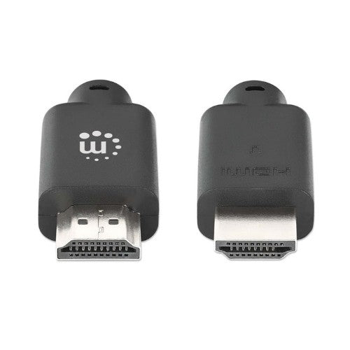 Manhattan HDMI 4K@60Hz Cable with Ethernet, 1m, Suitable for ALL 4K & 1080p/HD uses - when upgrading now or have it ready for when you need it, Male to Male, Black, Ultra HD 4k x 2k, Lifetime Warranty, Premium High Speed, Equivalent to HDMM1MP