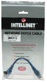 Intellinet Network Patch Cable, Cat5e, 0.5m, Blue, CCA, U/UTP, PVC, RJ45, Gold Plated Contacts, Snagless, Booted, Lifetime Warranty