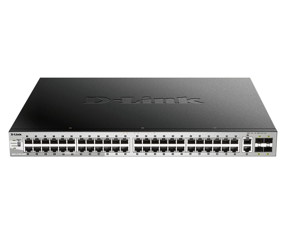 54-Port Lite Layer 3 Stackable Managed Gigabit PoE Switch DGS-3130-54PS