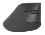 Manhattan Ergonomic Vertical Wireless Mouse (Right Handed), Black, Adjustable 800/1200/1600dpi, 2.4Ghz (effective range up to 10m), Six Button with Scroll Wheel, Nano USB-A receiver, AA battery (included), Three Year Warranty