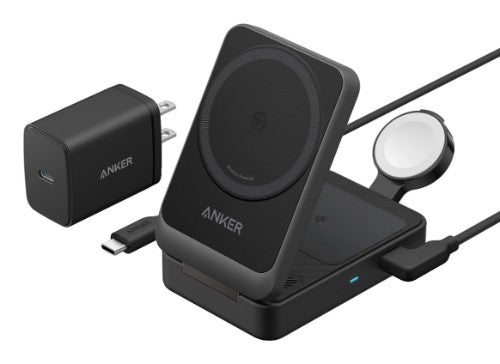 Anker B2557212 mobile device charger Headphones, Mobile phone, Smartwatch Black USB Wireless charging Fast charging Indoor