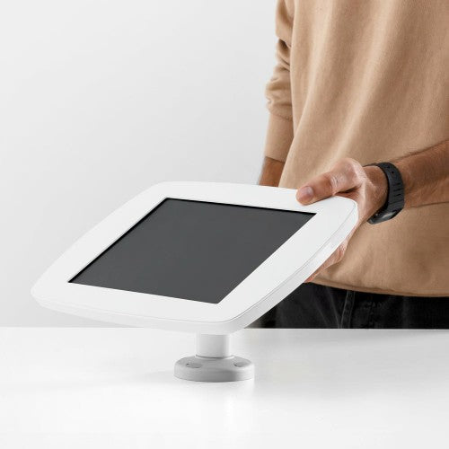 Bouncepad Original Swivel Desk | Covered Front Camera and Home Button | White | Samsung Galaxy Tab A9+ and A11+ 11-inch (2023 - 2025)
