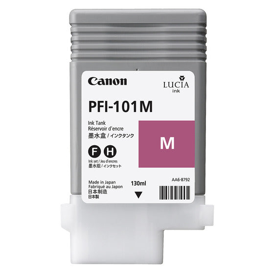 Canon 0885B001/PFI-101M Ink cartridge magenta 130ml for Canon IPF 5000/5100/6000 S/6100  - Printers & Scanners - Canon