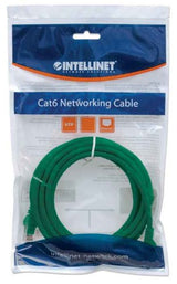 Intellinet Network Patch Cable, Cat6, 0.5m, Green, CCA, U/UTP, PVC, RJ45, Gold Plated Contacts, Snagless, Booted, Lifetime Warranty