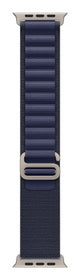 Apple 49mm Navy Alpine Loop - Large - Natural Titanium Finish