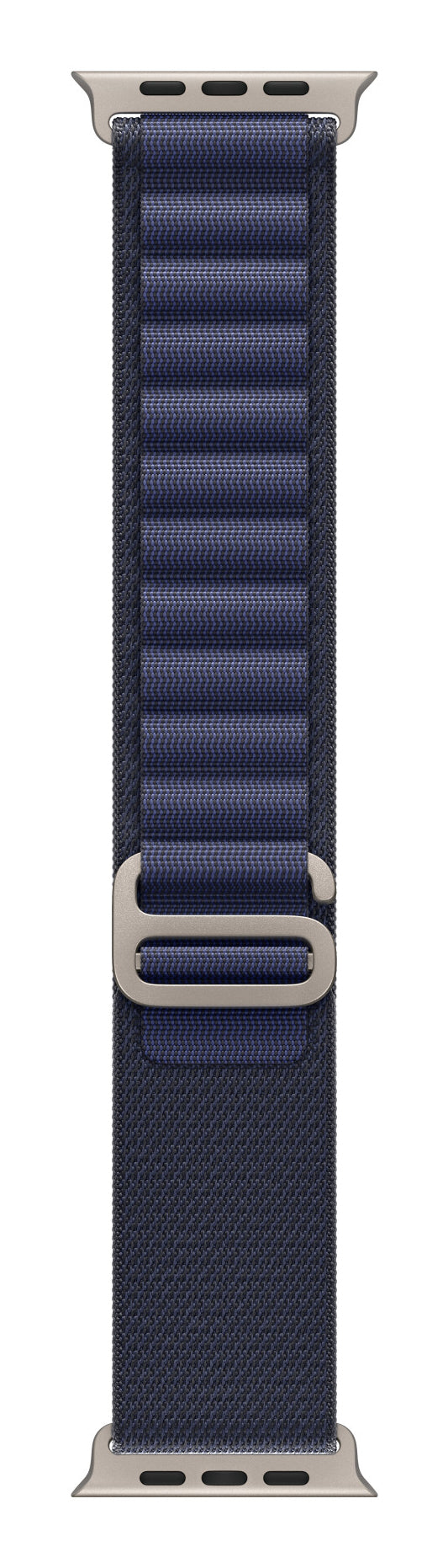 49mm Navy Alpine Loop - Large - Natural Titanium Finish