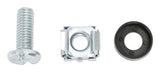 Intellinet Cage Nut Set (100 Pack), M6 Nuts, Bolts and Washers, Suitable for Network Cabinets/Server Racks, Plastic Storage Jar, Lifetime Warranty
