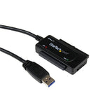 StarTech.com SATA to USB Cable, USB 10Gbps to 2.5in and 3.5in SATA I II III Hard Drive Adapter, External Converter for SSD or HDD Data Transfer