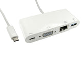 Cables Direct USB3C-VGA-COMBO USB graphics adapter 2048 x 1152 pixels White