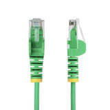 StarTech.com 50cm Green Slim CAT6 Ethernet Cable, Snagless, 100W PoE, UTP, LSZH, 28AWG Pure Bare Copper Wire, Slim RJ45 Network Patch Cord w/Strain Reliefs, Fluke Tested