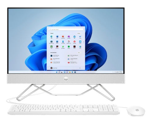 HP 24-cb1041na Bundle Intel® Core™ i5 i5-1235U 60.5 cm (23.8") 1920 x 1080 pixels All-in-One PC 8 GB DDR4-SDRAM 256 GB SSD NVIDIA GeForce MX450 Windows 11 Home Wi-Fi 5 (802.11ac) White