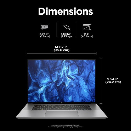 HP ZBook Studio G11 Intel Core Ultra 7 155H Mobile workstation 40.6 cm (16") WQUXGA 32 GB DDR5-SDRAM 1 TB SSD NVIDIA GeForce RTX 4070 Wi-Fi 7 (802.11be) Windows 11 Pro AI Workstation, AI PC Grey